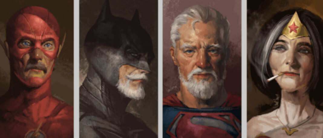 Artist illustrates how superheroes will look when they retire