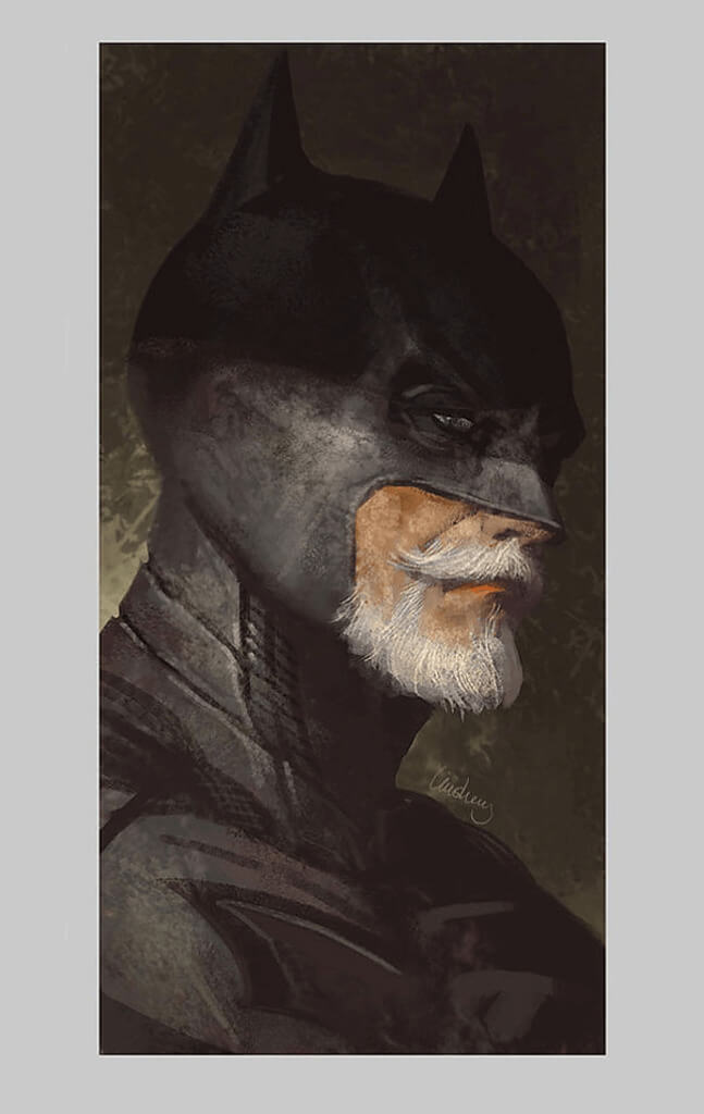 Artist illustrates how superheroes will look when they retire - Batman