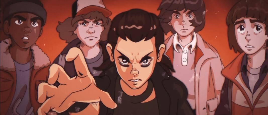 'Stranger Things' by Netflix reimagined as an anime