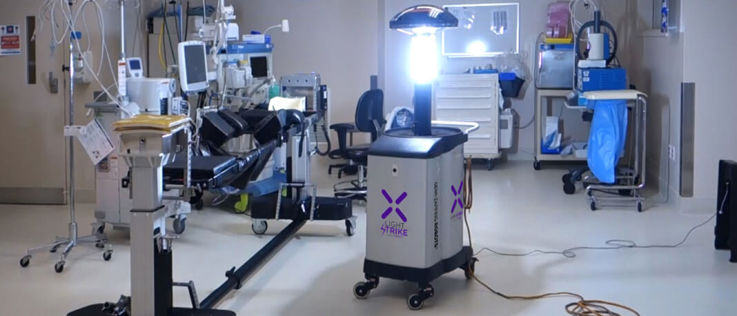 Learn more about this robot that uses UV light to kill coronavirus in less than 5 minutes