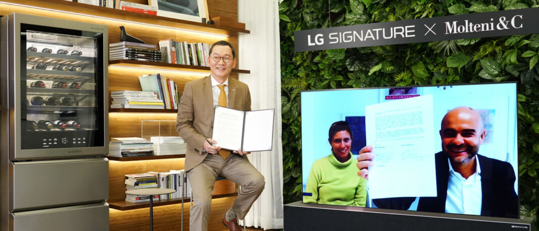 LG and luxury Italian lifestyle brand Molteni&C S.p.A. agree to develop future joint projects