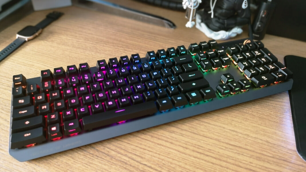 ROG Strix Scope RX A gaming keyboard designed for FPS gamers