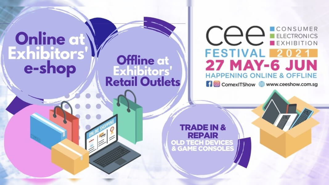 Gear up to SHOP and WIN at the CEE Festival 2021 from 27 May to win an Omnidesk Desk, Philips Soundbar, Invader Master Series PC and more worth over S$15,000!