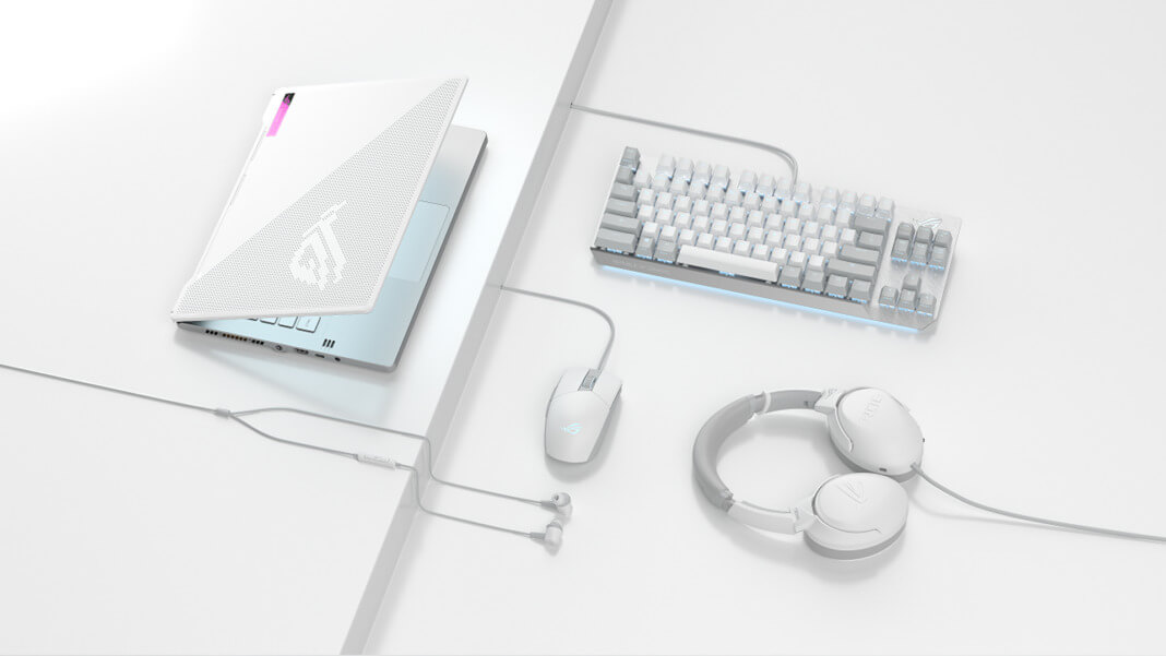 ASUS Republic of Gamers announces Moonlight White gaming peripherals