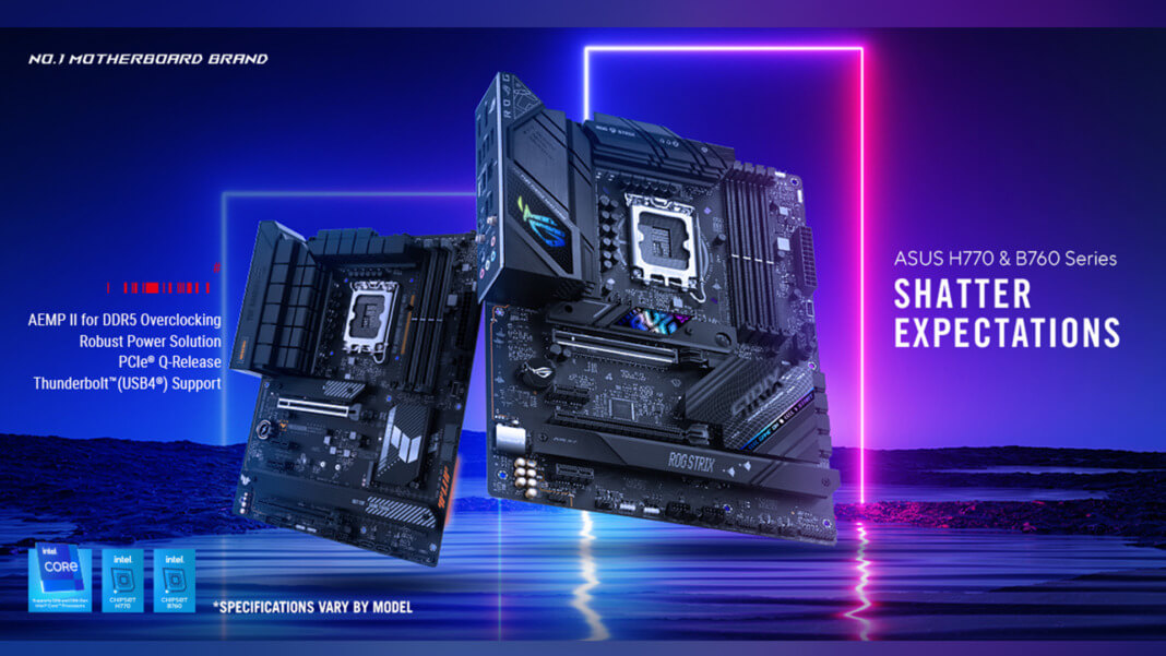 ASUS announces new Intel Z790, H770 and B760 motherboards