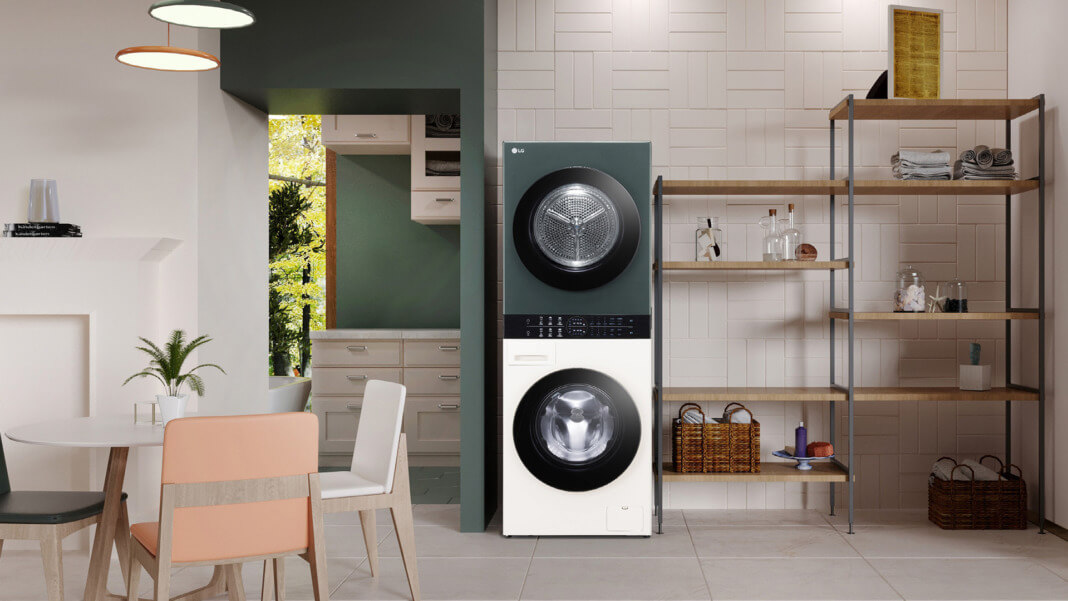 LG’s space-saving WashTower delivers a complete laundry solution for your home