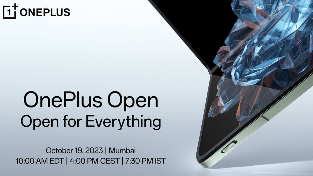 OnePlus Open foldable phone set to launch on October 19