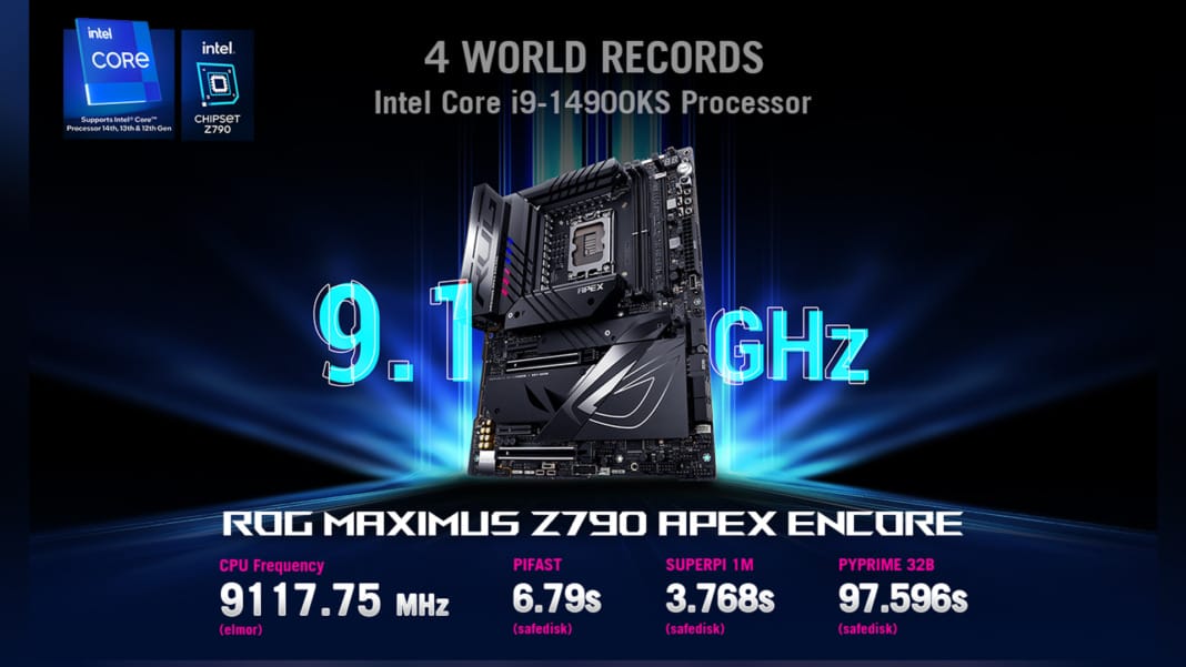 ASUS ROG Maximus Z790 Apex Encore breaks four world records