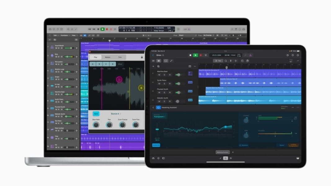 A revolutionary update to Logic Pro enhances iPad and Mac with AI capabilities