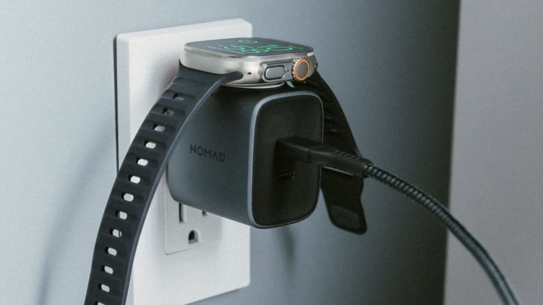 Nomad introduces a 65W power adapter with an Apple Watch dock