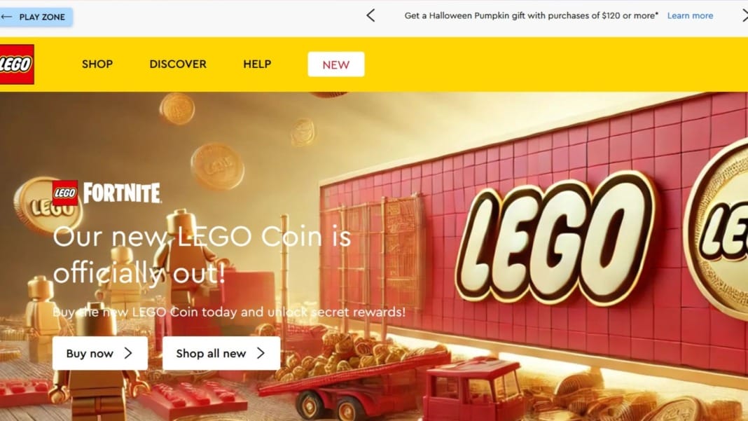 Lego website targeted in cryptocurrency scam hack