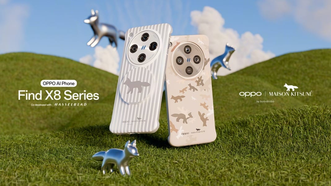 OPPO collaborates with Maison Kitsuné for exclusive Find X8 phone cases