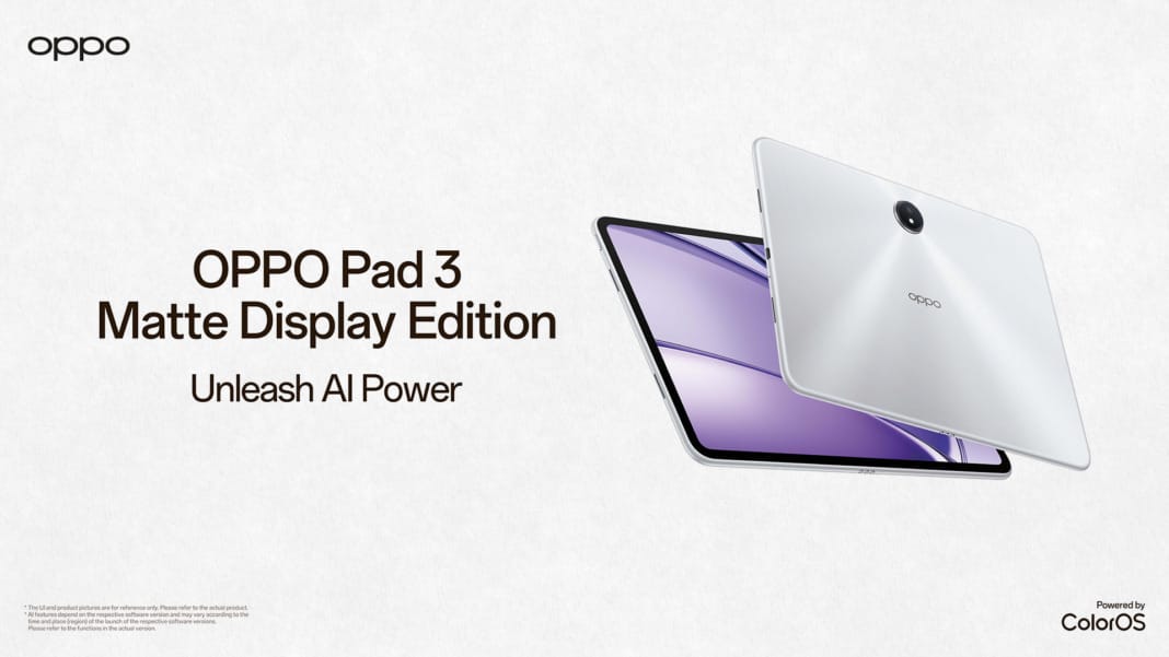 OPPO launches OPPO Pad 3 Matte Display Edition with AI features and advanced display