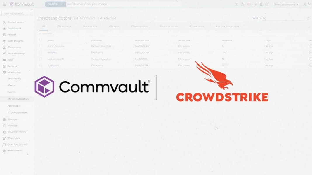 Commvault partners with CrowdStrike to improve cyber threat detection and recovery